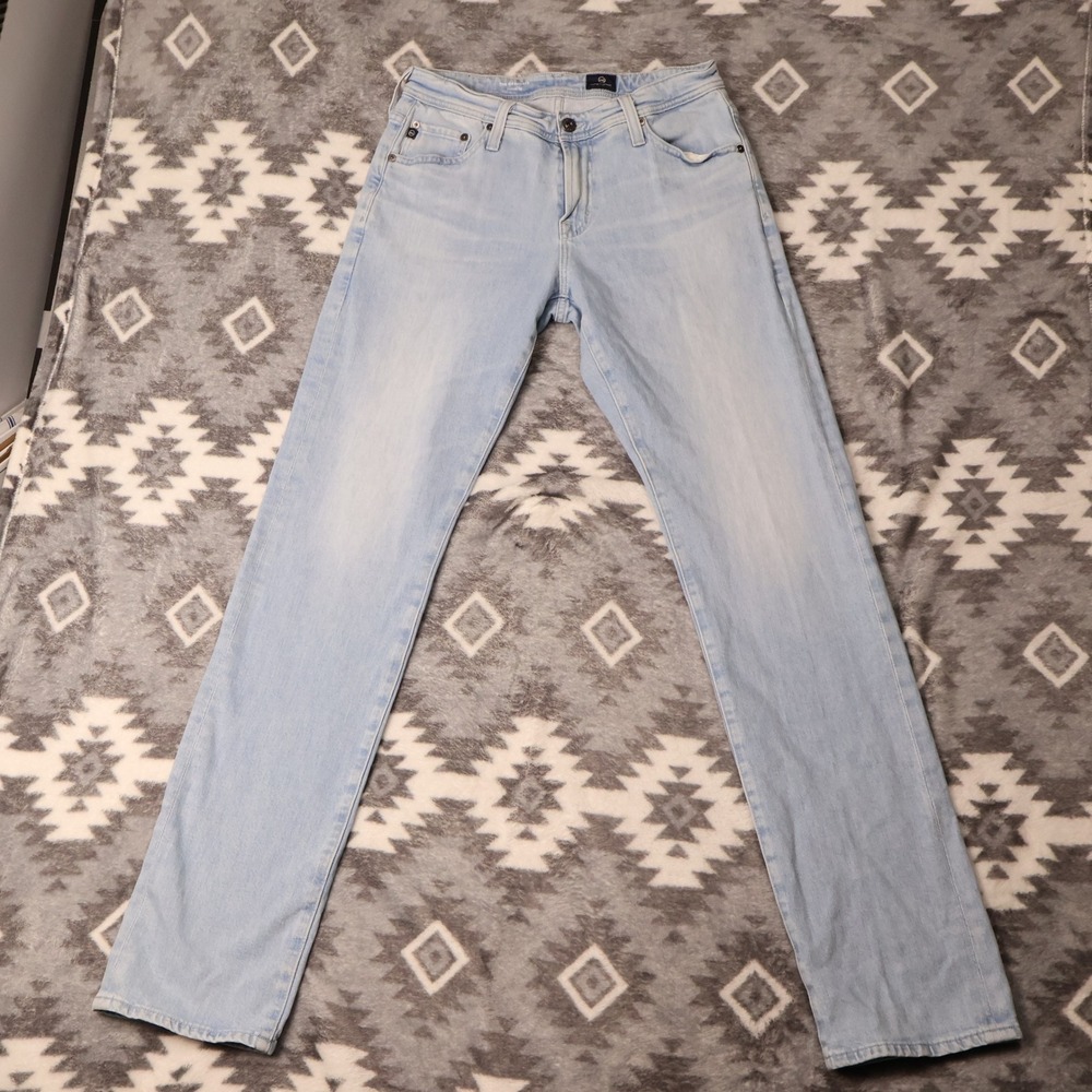 AG Adriano Goldschmied The Graduate Tailored Leg Jeans 30x34 Light Wash Blue
